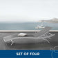 Modway Glimpse Outdoor Patio Mesh Chaise Lounge Set of 4 FredCo