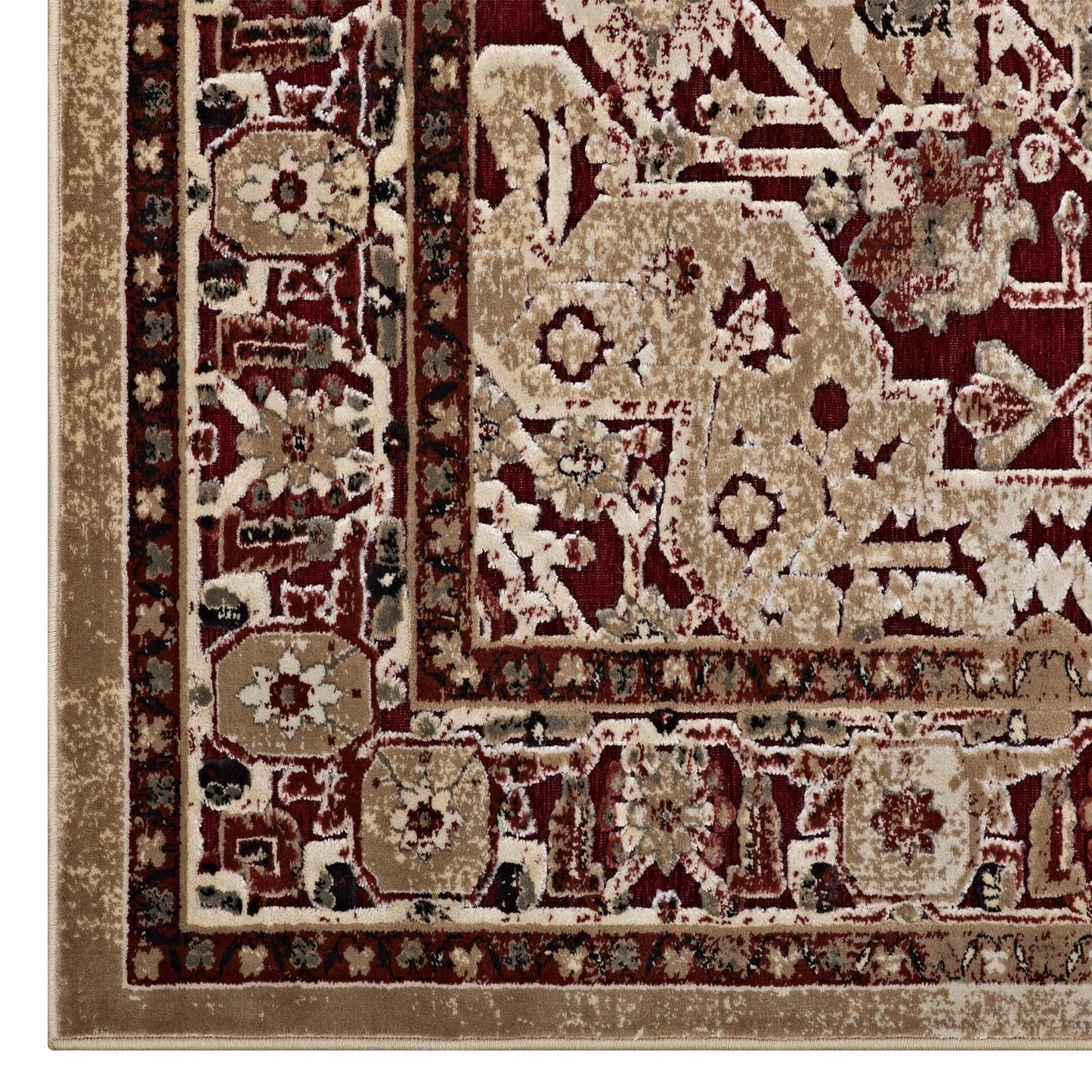 Modway Grania Ornate Vintage Floral Turkish Area Rug FredCo