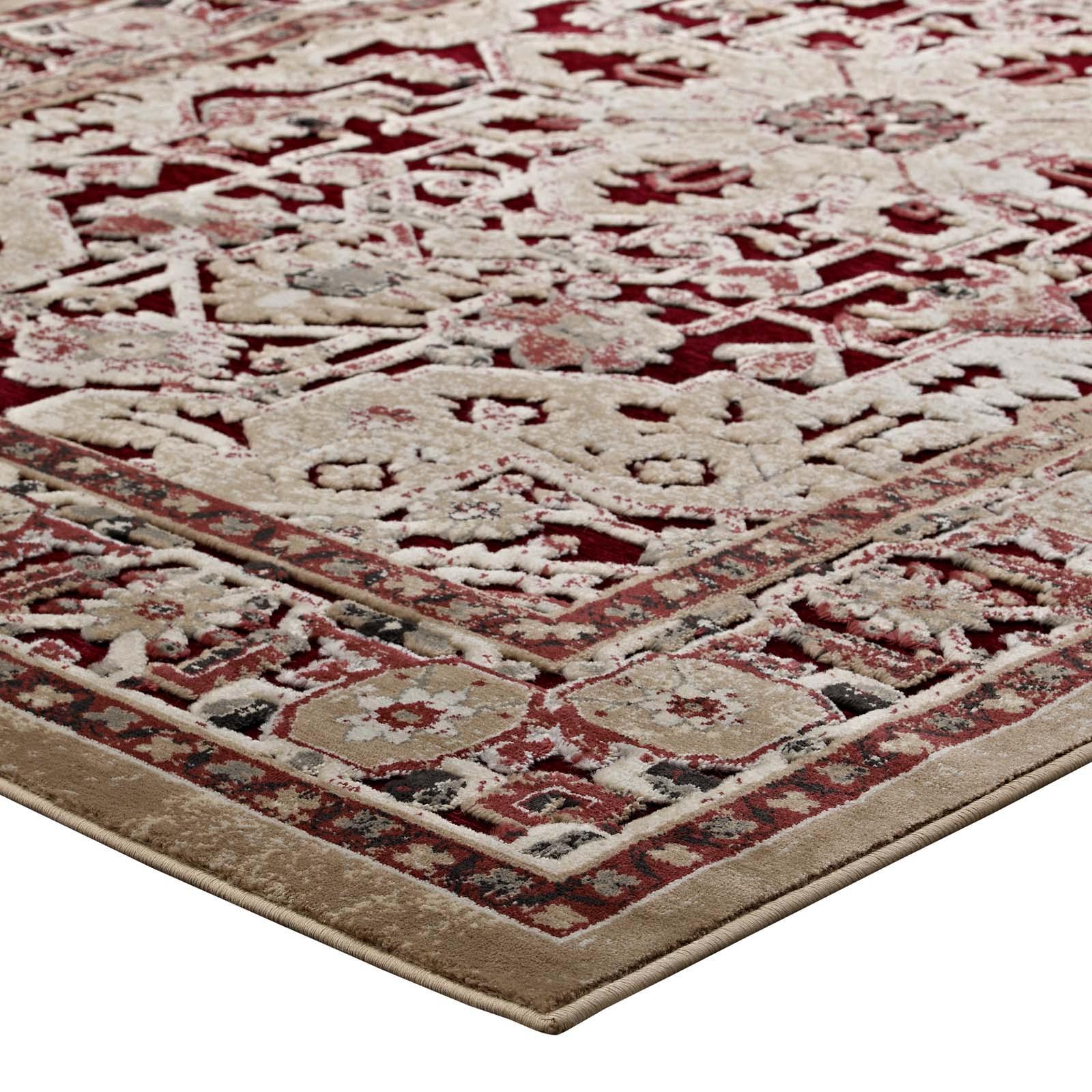 Modway Grania Ornate Vintage Floral Turkish Area Rug FredCo