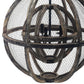 Modway Gravitate Globe Rustic Oak Wood Pendant Light Chandelier FredCo