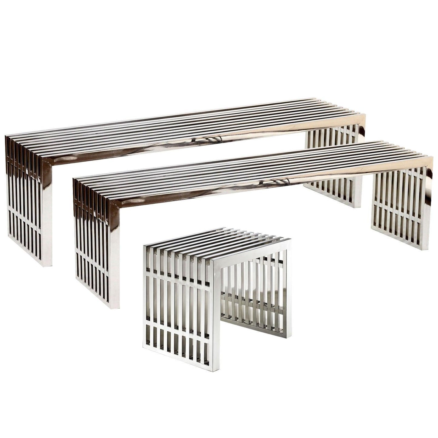Modway Gridiron Benches Set of 3 FredCo