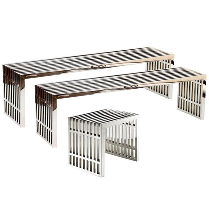 Modway Gridiron Benches Set of 3 FredCo