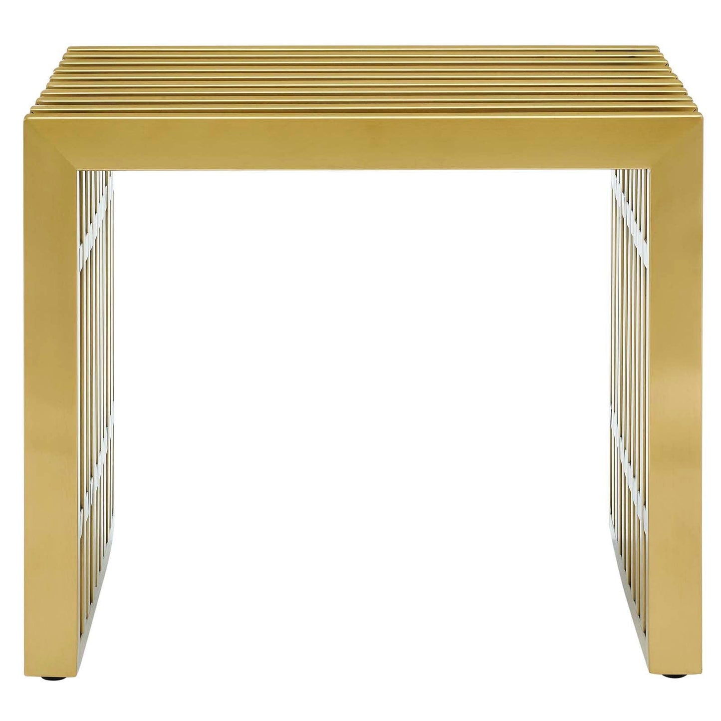 Modway Gridiron Small Stainless Steel Bench FredCo