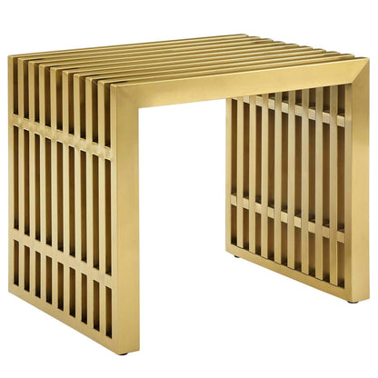 Modway Gridiron Small Stainless Steel Bench FredCo