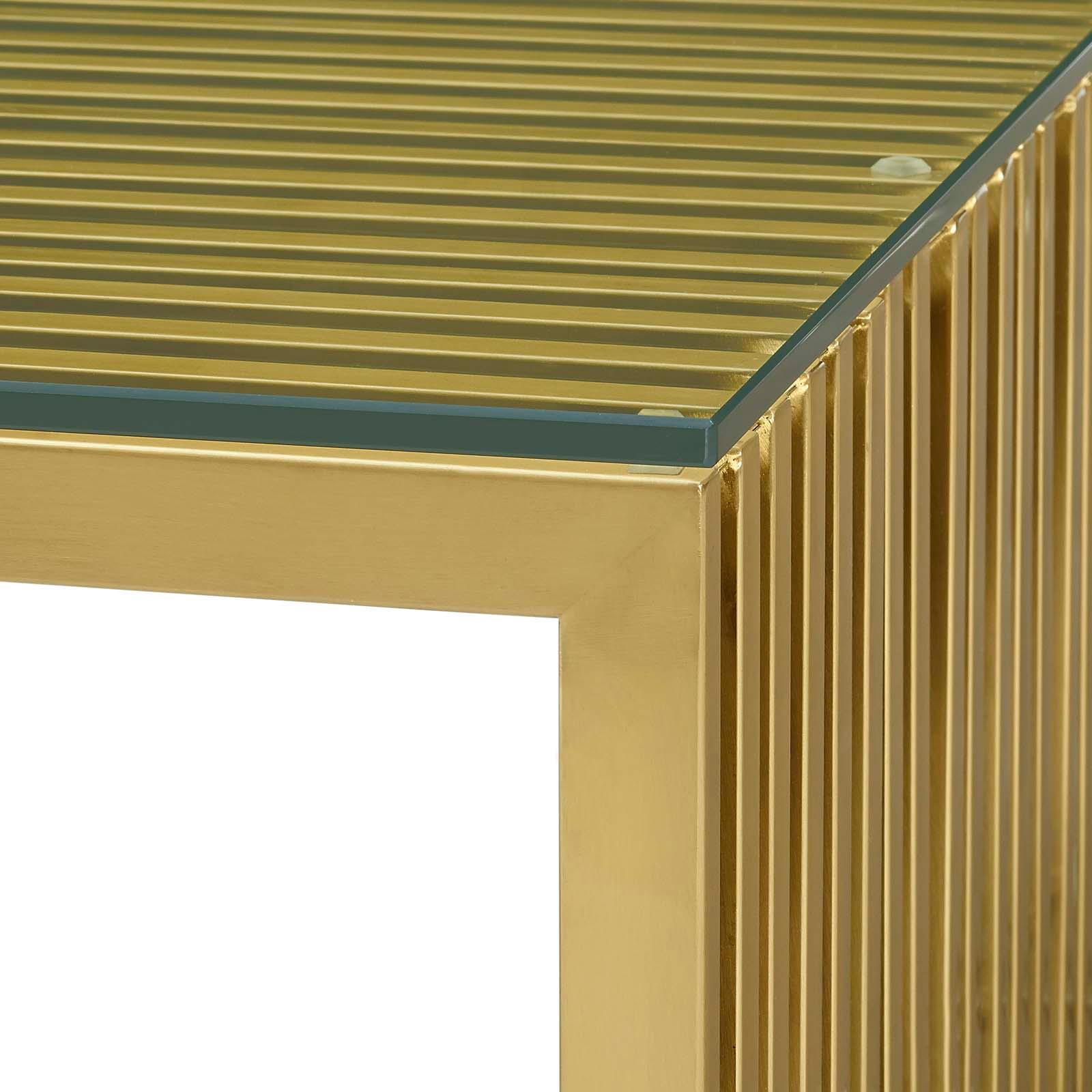 Modway Gridiron Stainless Steel Coffee Table FredCo