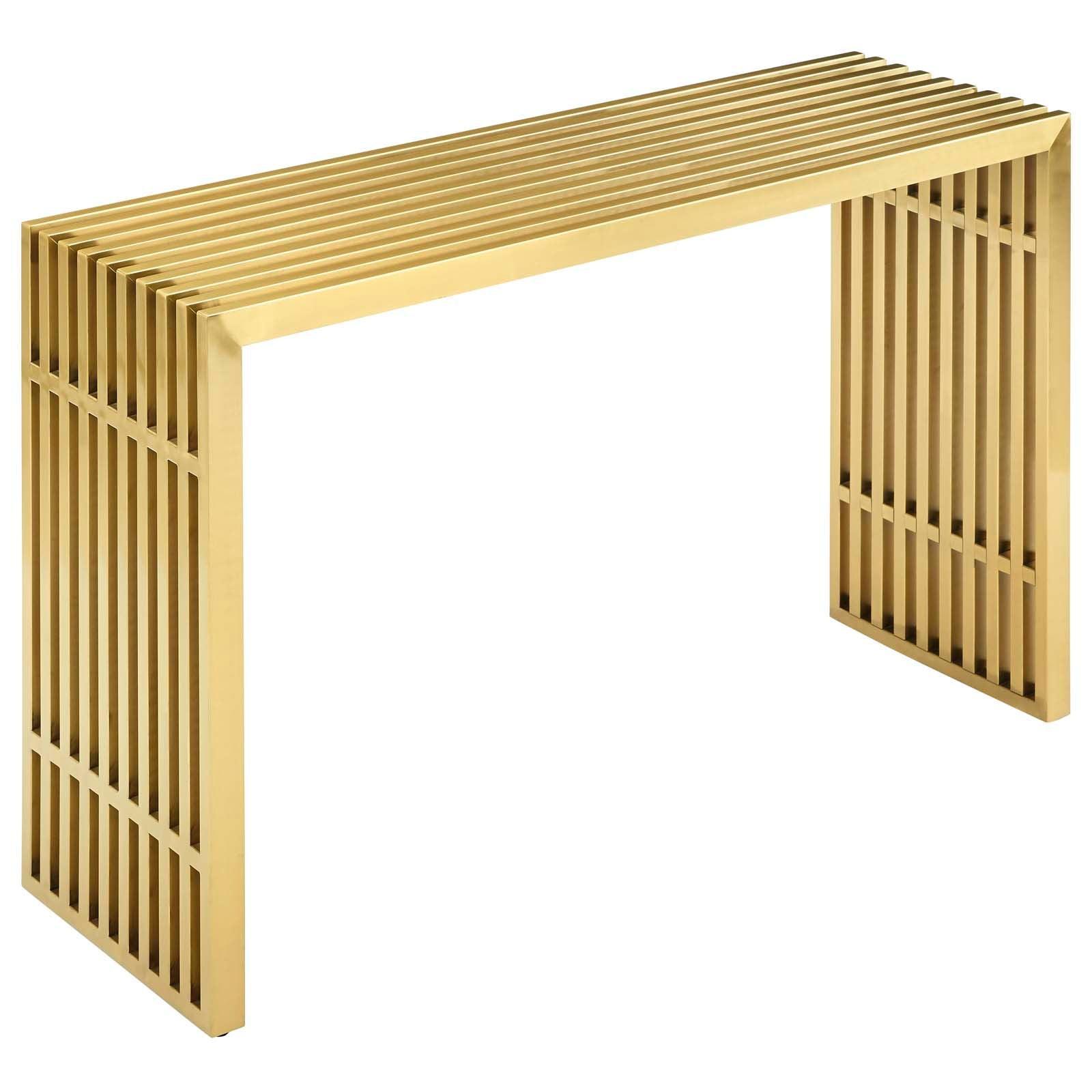 Modway Gridiron Stainless Steel Console Table FredCo