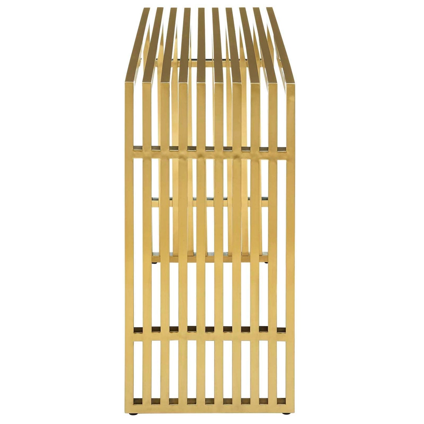 Modway Gridiron Stainless Steel Console Table FredCo