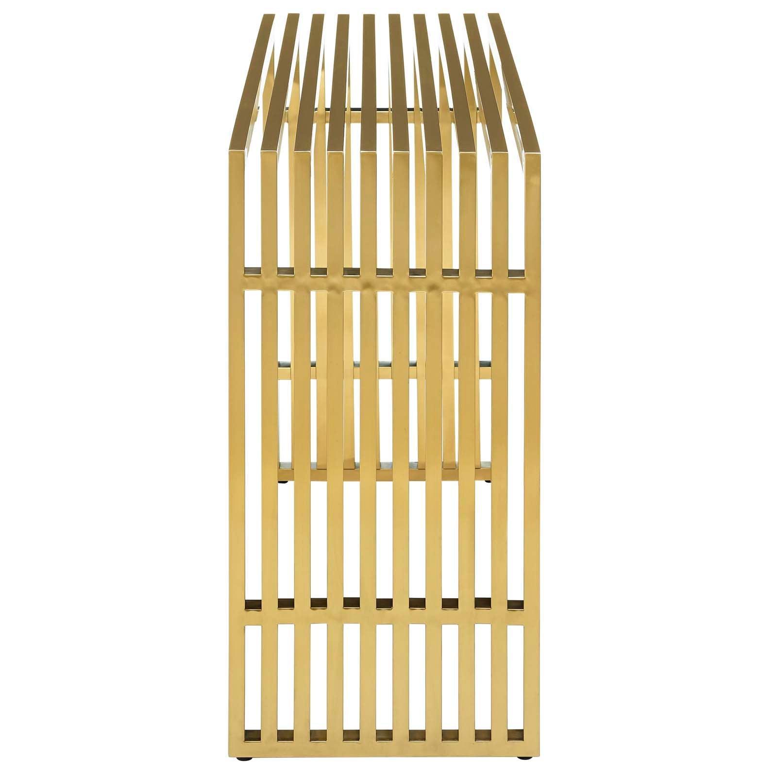 Modway Gridiron Stainless Steel Console Table FredCo