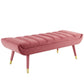 Modway Guess Channel Tufted Performance Velvet Accent Bench FredCo