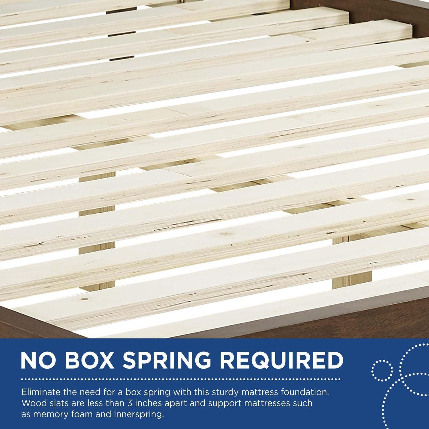 Modway Hadley Queen Wingback Upholstered Polyester Fabric Platform Bed FredCo