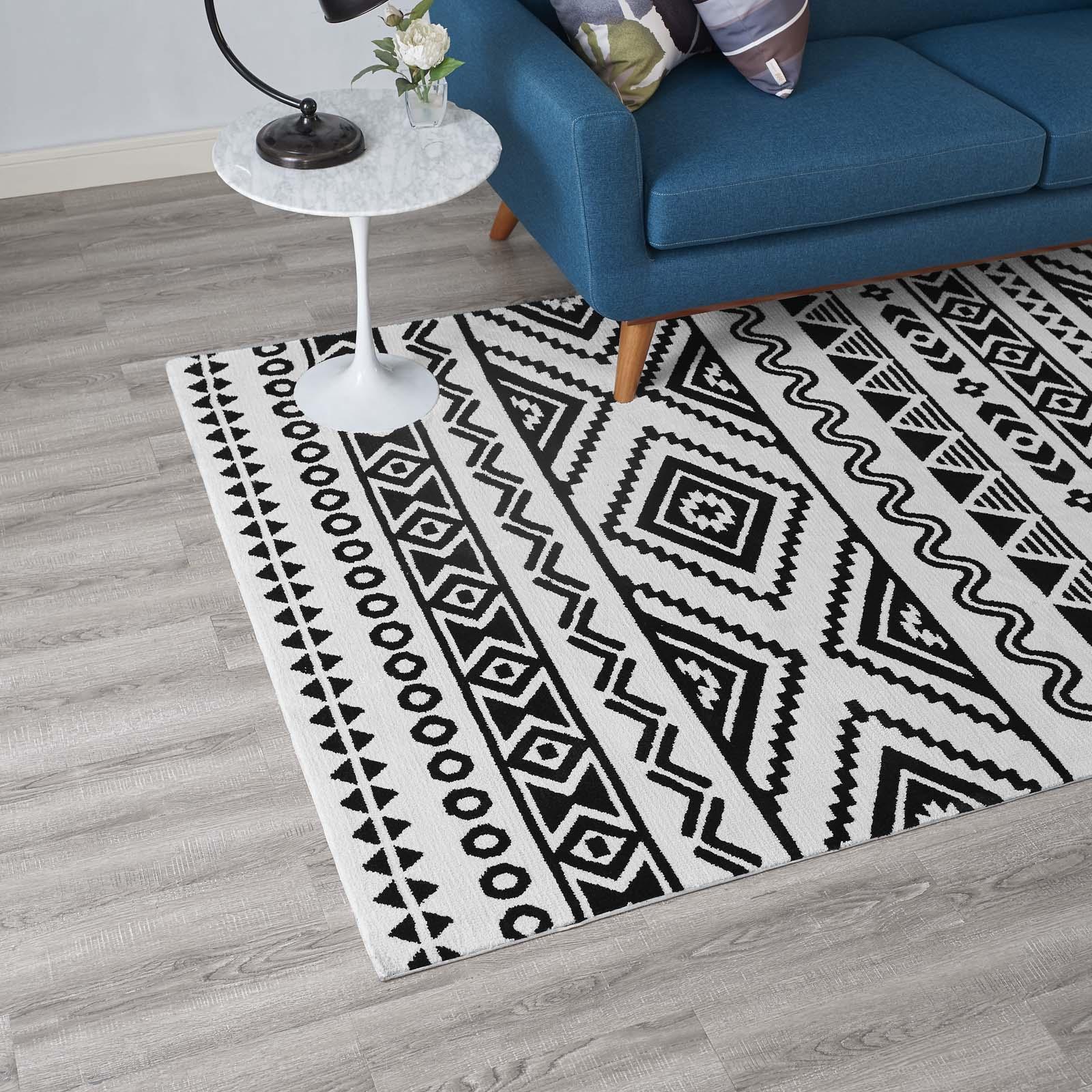 Modway Haku Geometric Moroccan Tribal Area Rug FredCo