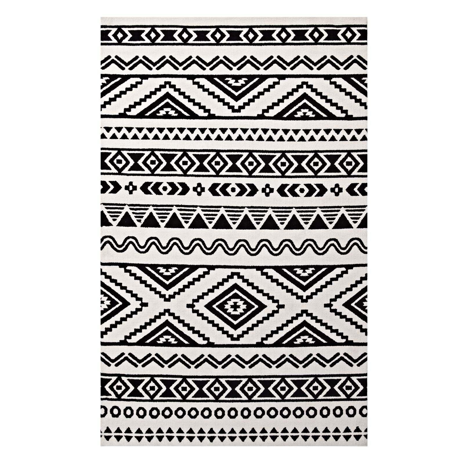 Modway Haku Geometric Moroccan Tribal Area Rug FredCo