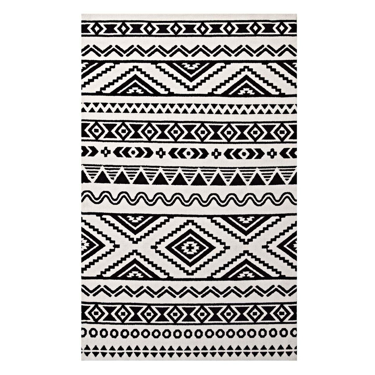 Modway Haku Geometric Moroccan Tribal Area Rug FredCo