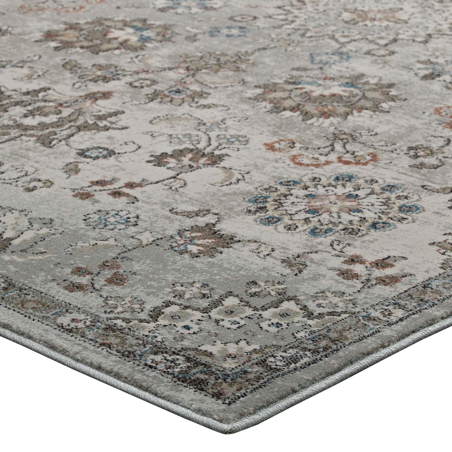 Modway Hana Distressed Vintage Floral Lattice Area Rug FredCo