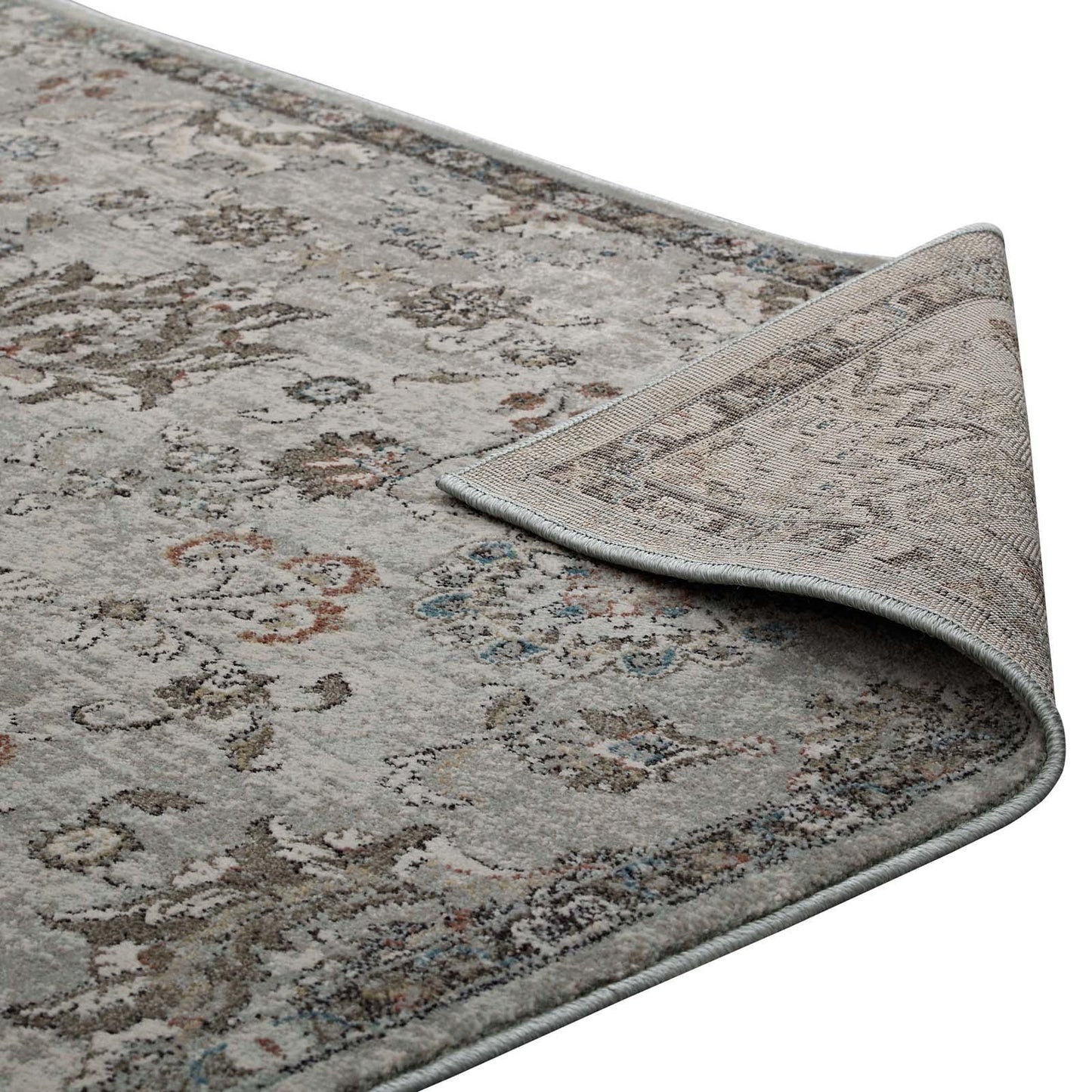 Modway Hana Distressed Vintage Floral Lattice Area Rug FredCo