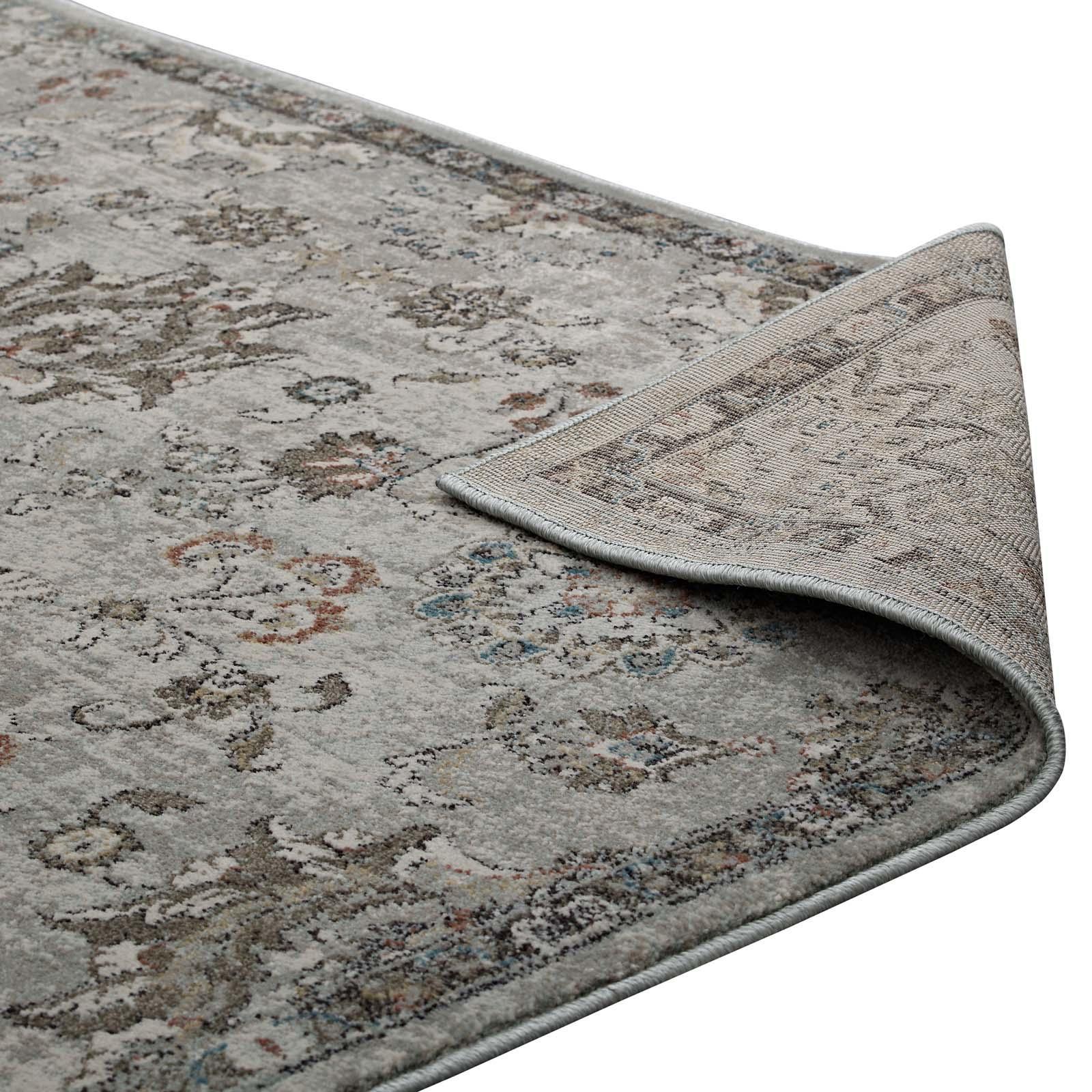 Modway Hana Distressed Vintage Floral Lattice Area Rug FredCo