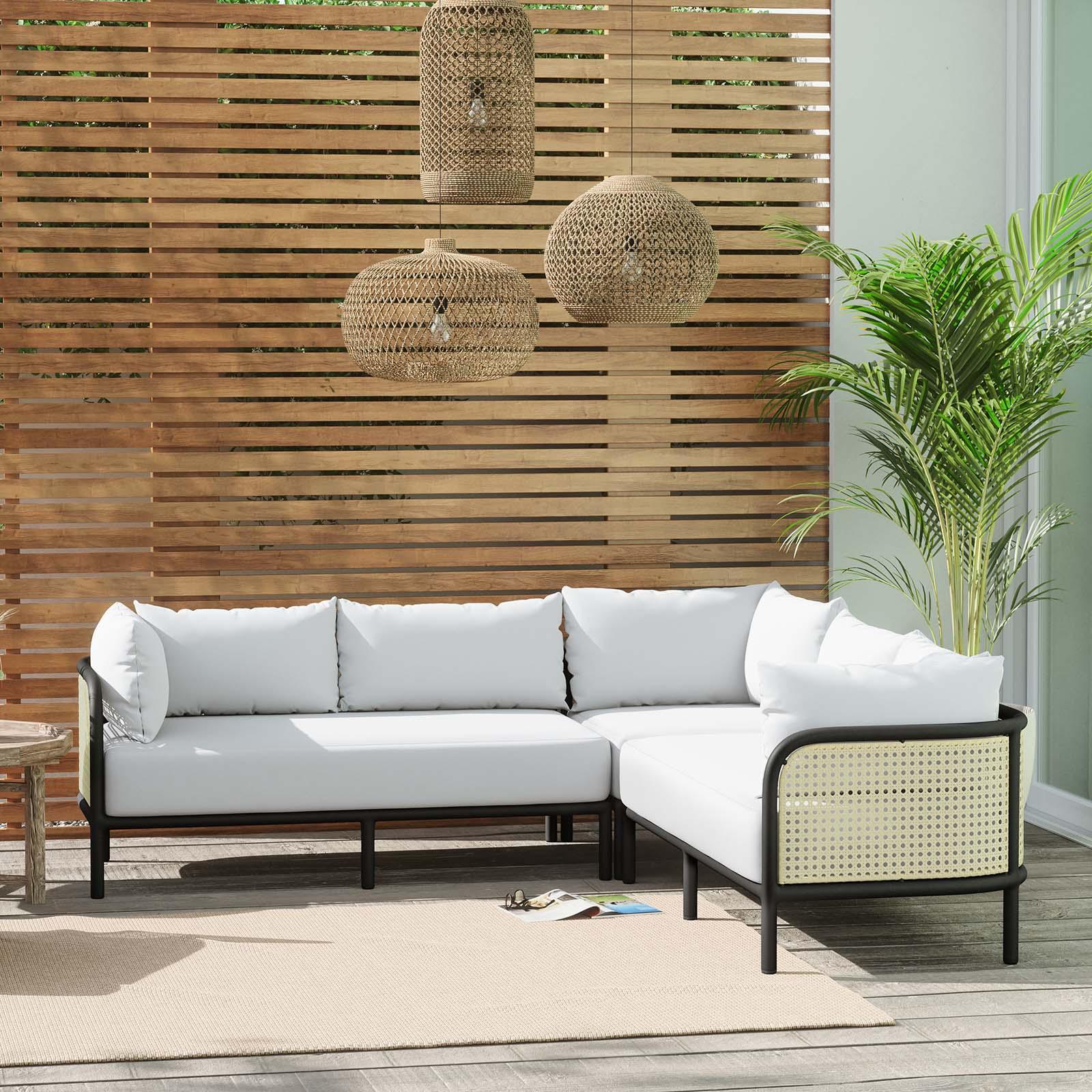 Modway Hanalei Outdoor Patio 3-Piece Sectional FredCo