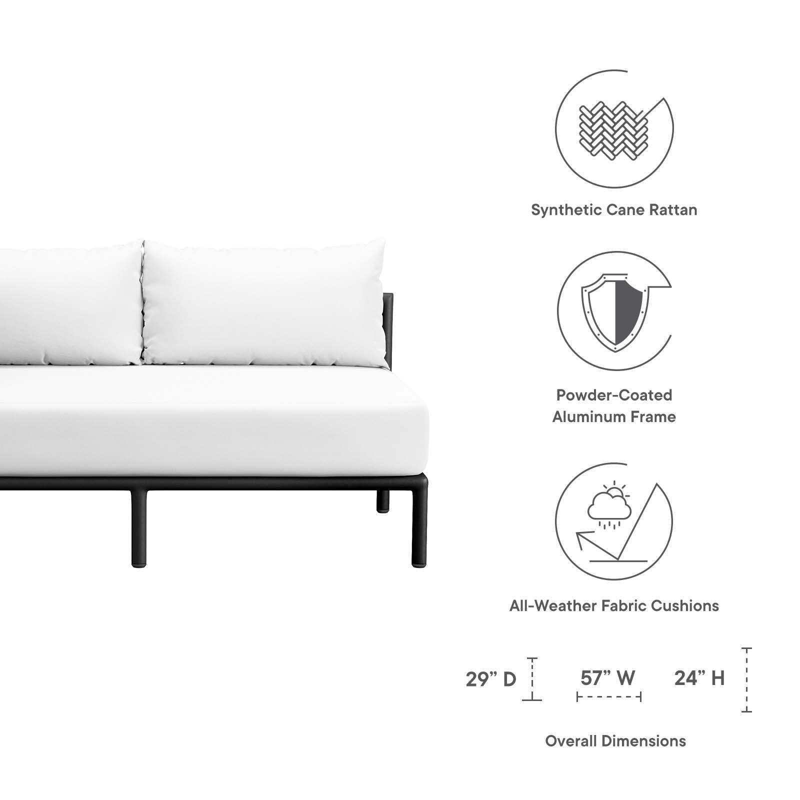 Modway Hanalei Outdoor Patio Left-Arm Loveseat FredCo