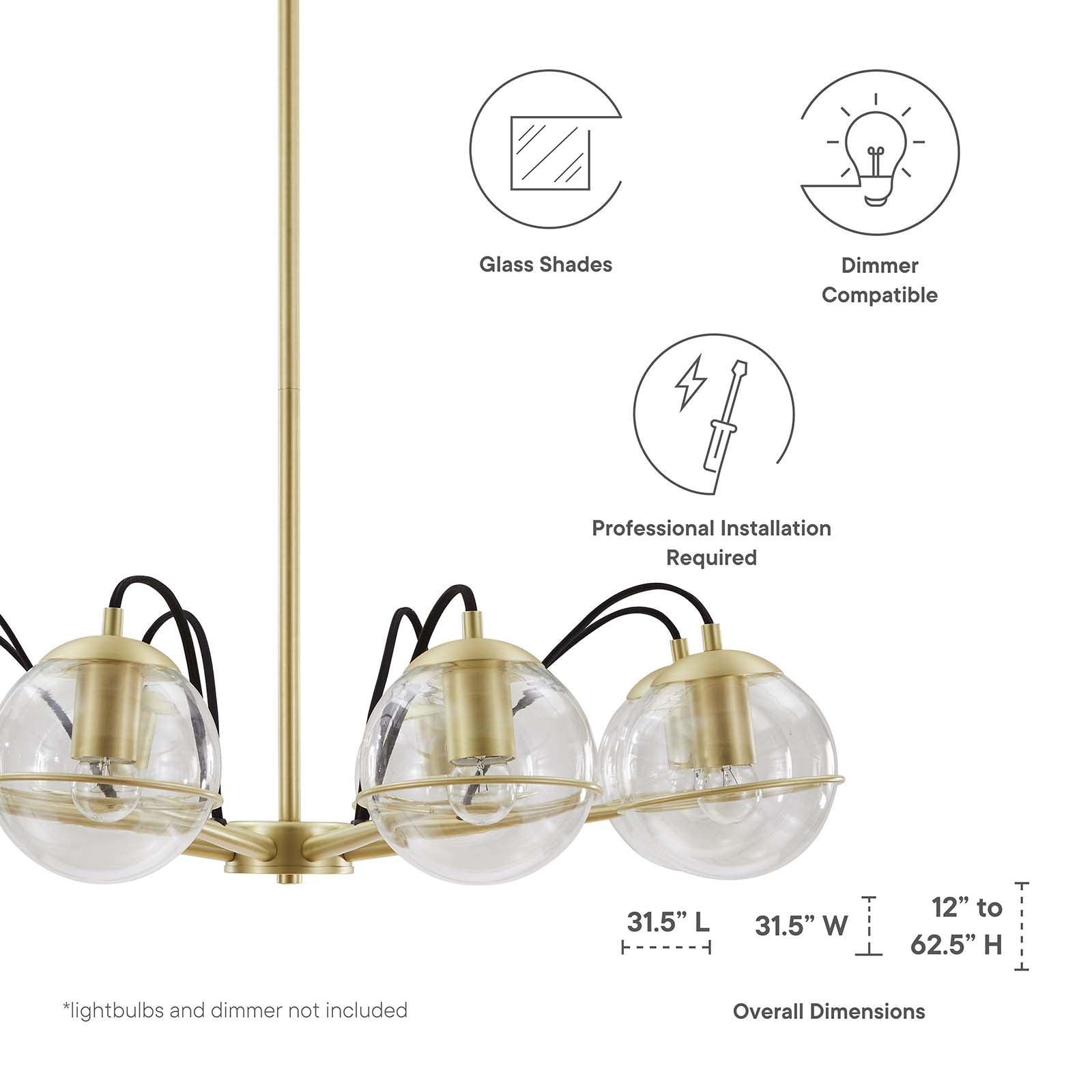 Modway Hanna 8-Light Chandelier FredCo