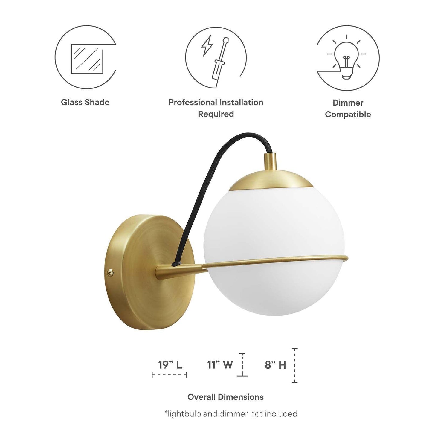 Modway Hanna Hardwire Wall Sconce FredCo