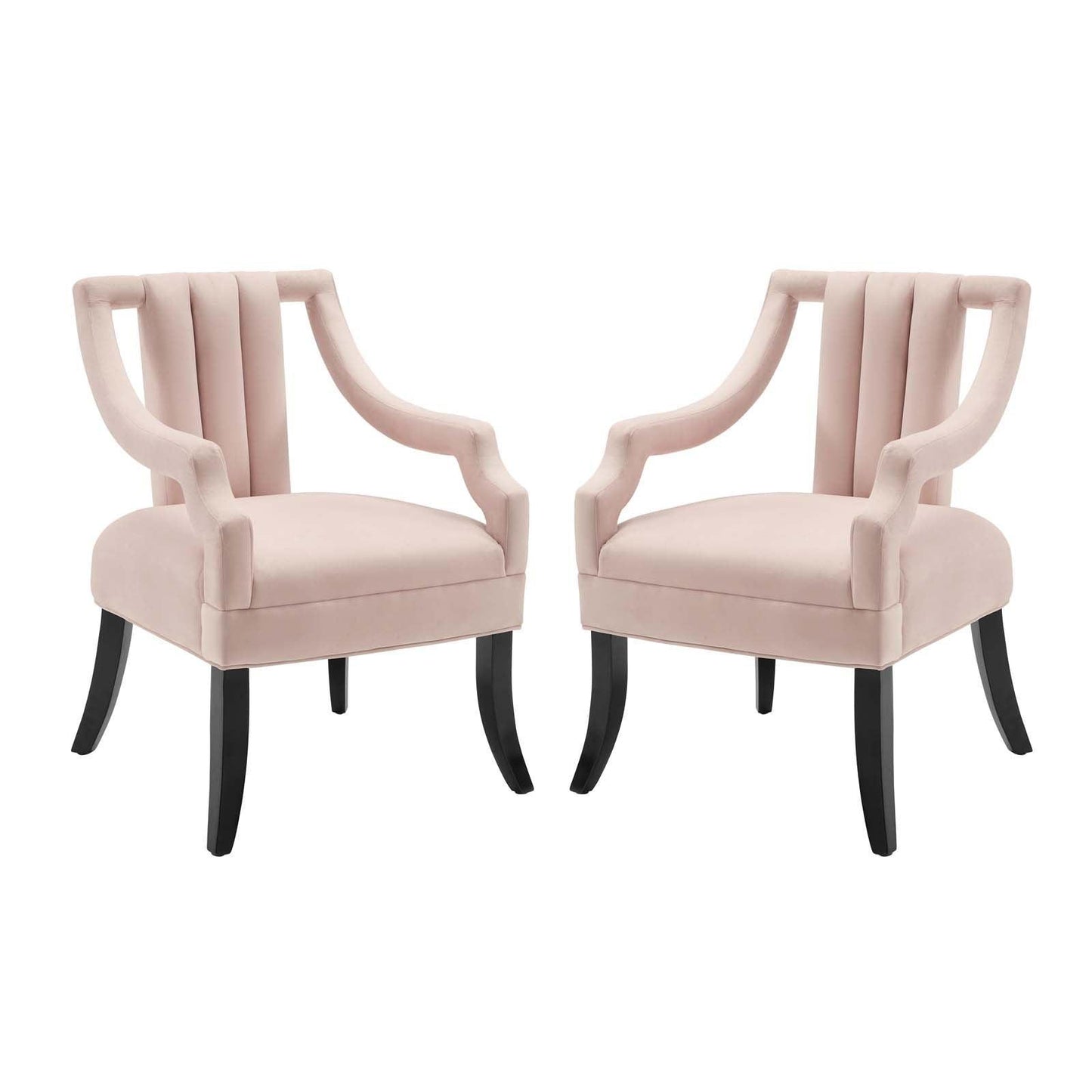 Modway Harken Accent Chair Performance Velvet Set of 2 FredCo