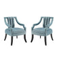 Modway Harken Accent Chair Performance Velvet Set of 2 FredCo