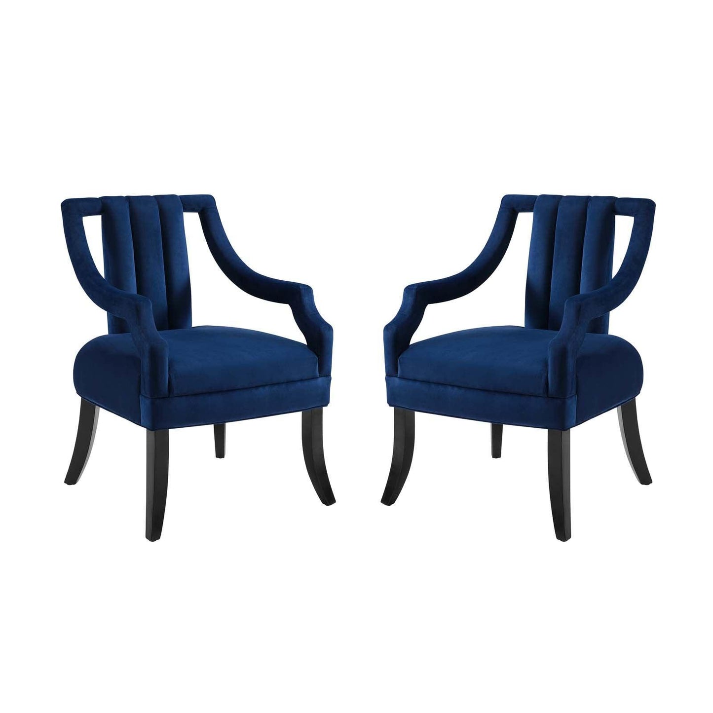 Modway Harken Accent Chair Performance Velvet Set of 2 FredCo