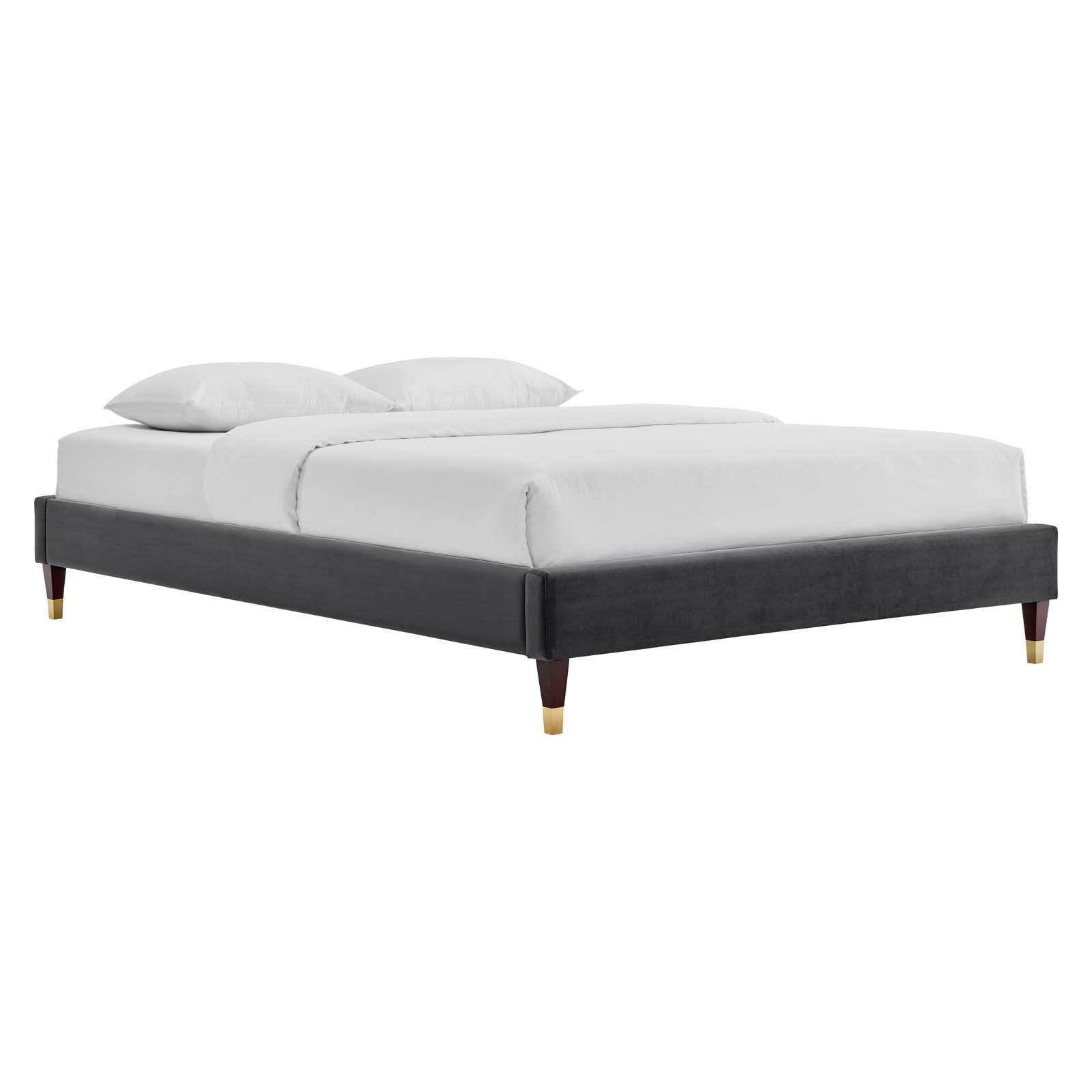 Modway Harlow Queen Performance Velvet Platform Bed Frame FredCo