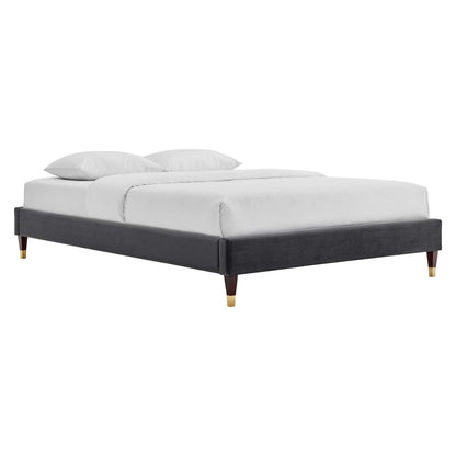 Modway Harlow Queen Performance Velvet Platform Bed Frame FredCo