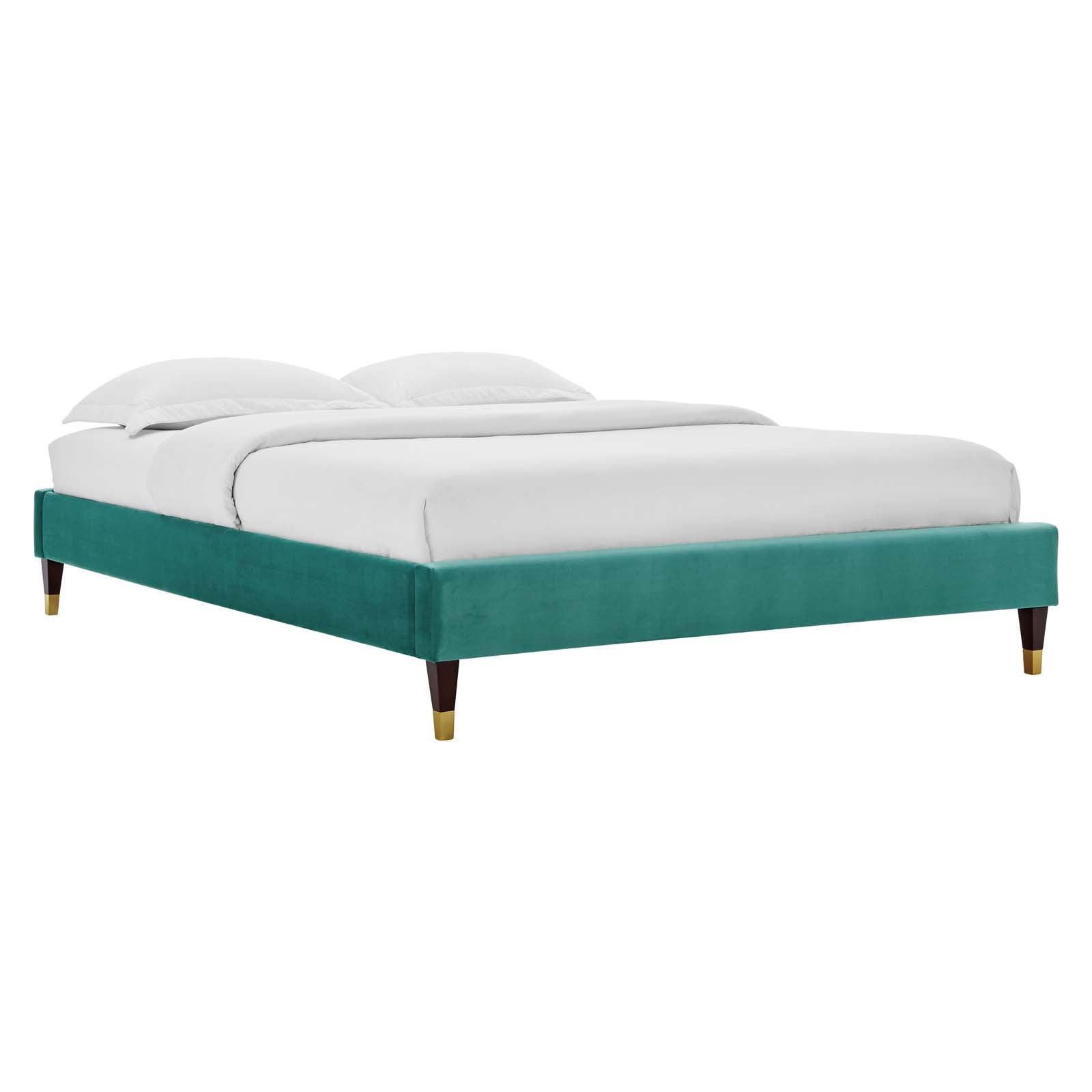 Modway Harlow Twin Performance Velvet Platform Bed Frame FredCo