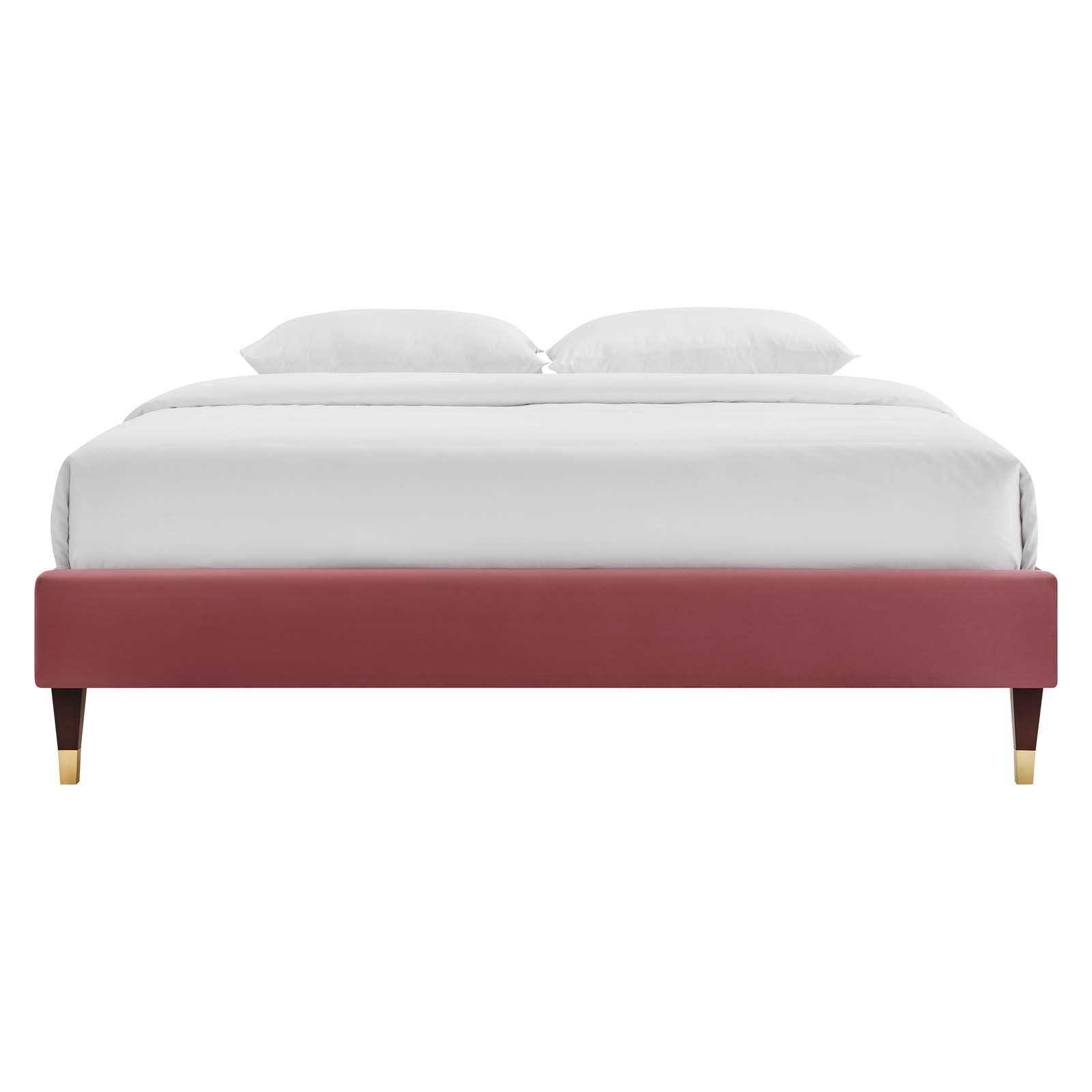 Modway Harlow Twin Performance Velvet Platform Bed Frame FredCo