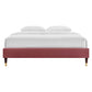 Modway Harlow Twin Performance Velvet Platform Bed Frame FredCo
