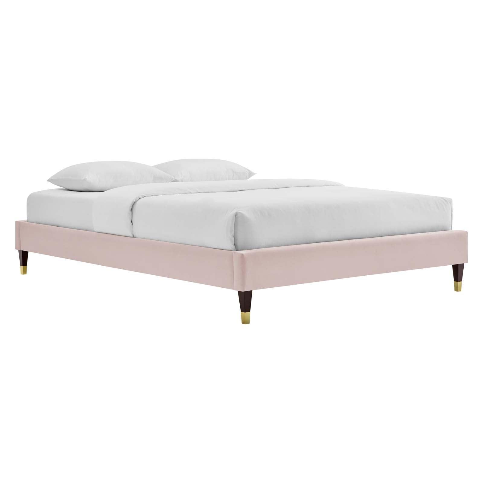 Modway Harlow Twin Performance Velvet Platform Bed Frame FredCo