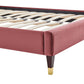 Modway Harlow Twin Performance Velvet Platform Bed Frame FredCo