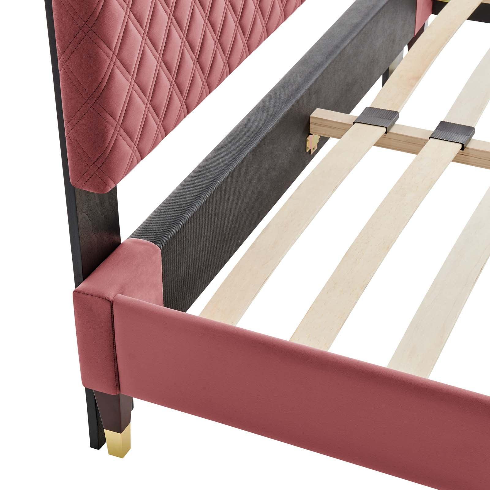 Modway Harlow Twin Performance Velvet Platform Bed Frame FredCo