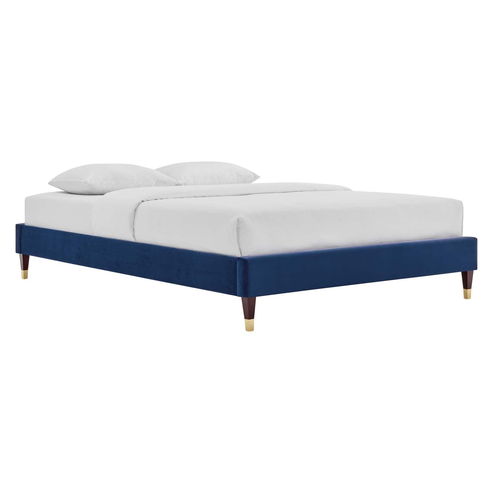 Modway Harlow Twin Performance Velvet Platform Bed Frame FredCo
