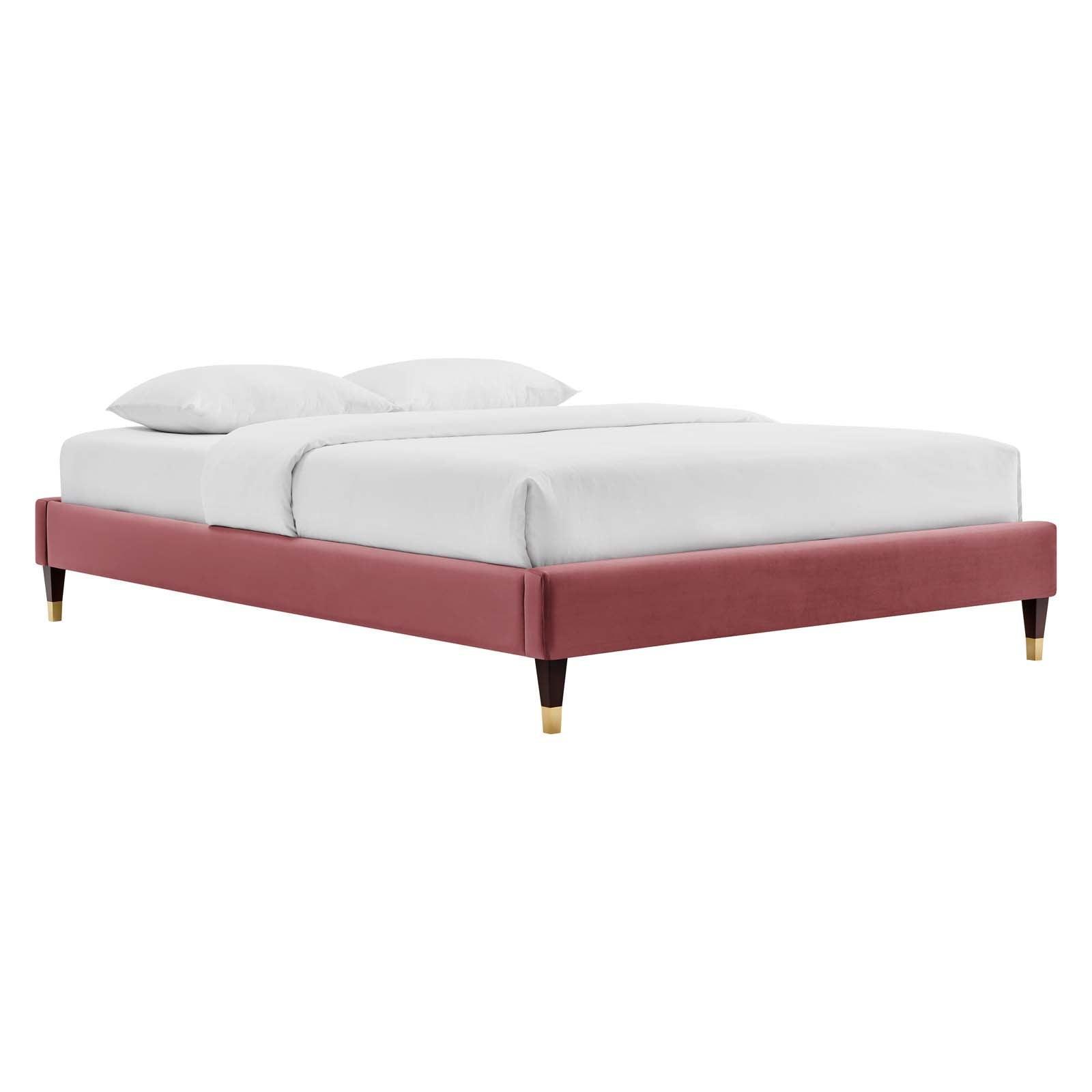 Modway Harlow Twin Performance Velvet Platform Bed Frame FredCo