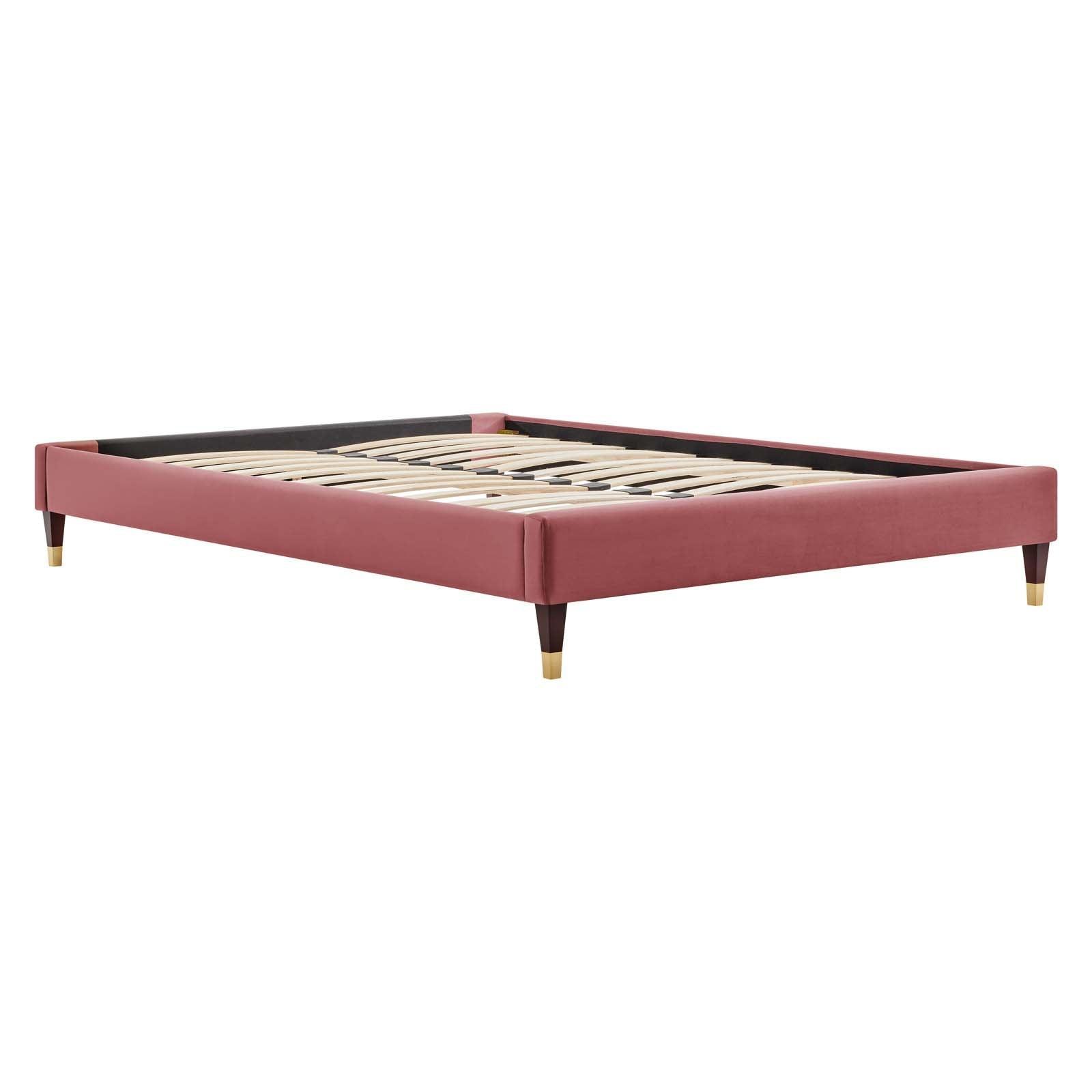 Modway Harlow Twin Performance Velvet Platform Bed Frame FredCo
