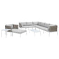 Modway Harmony 10-Piece Sunbrella® Basket Weave Outdoor Patio Aluminum Sectional Sofa Set FredCo