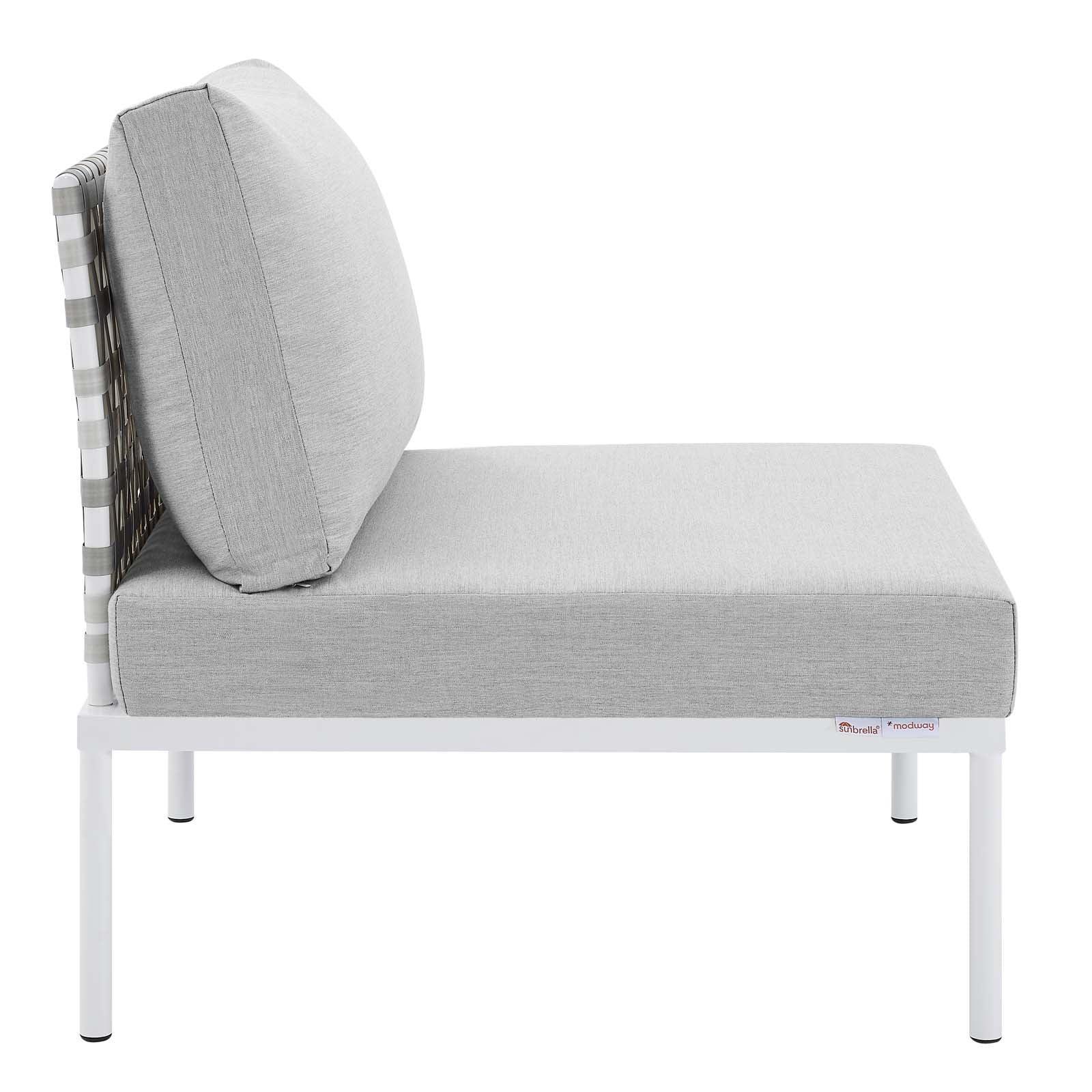 Modway Harmony 10-Piece Sunbrella® Basket Weave Outdoor Patio Aluminum Sectional Sofa Set FredCo