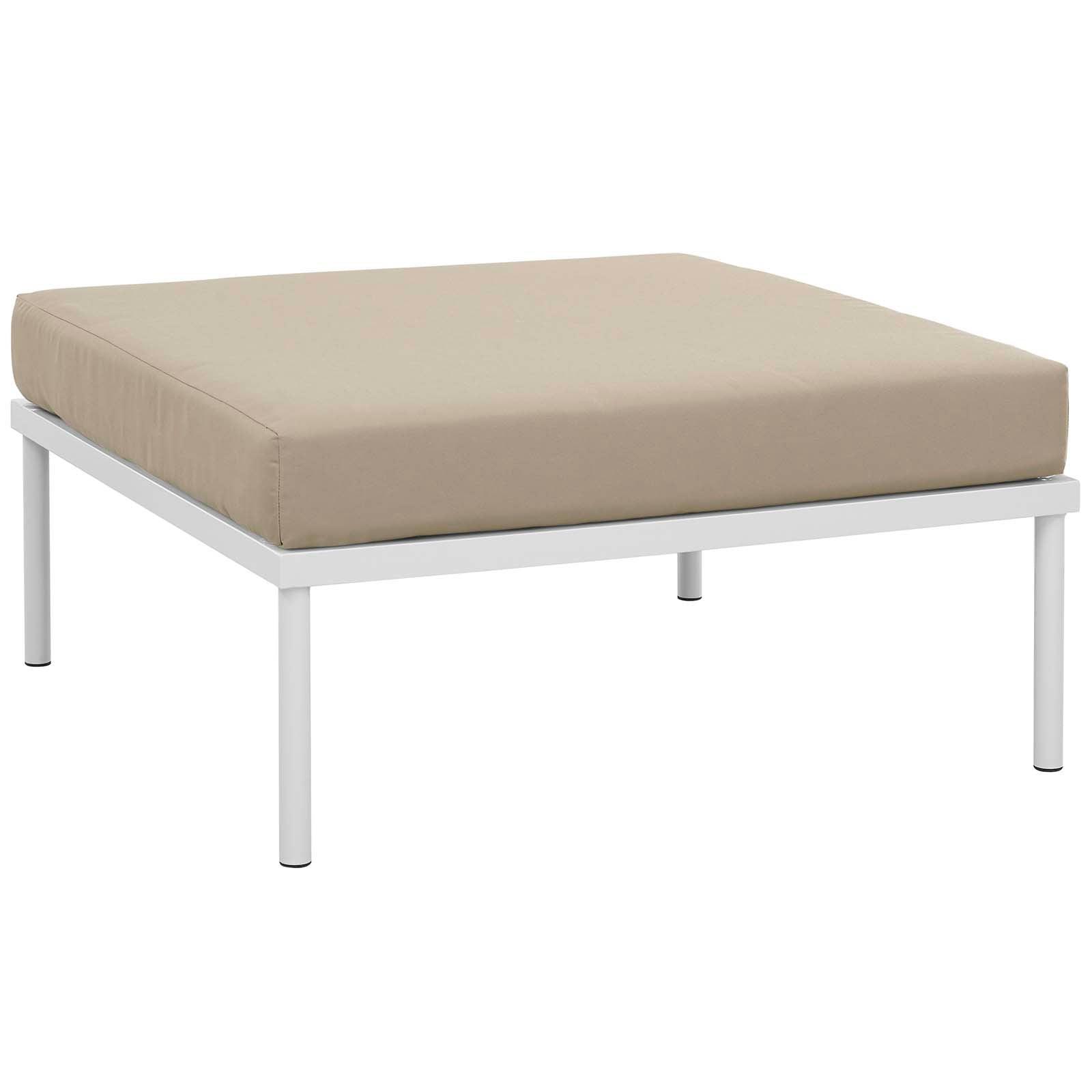 Modway Harmony 3 Piece Outdoor Patio Aluminum Sectional Sofa Set FredCo