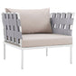 Modway Harmony 3 Piece Outdoor Patio Aluminum Sectional Sofa Set FredCo