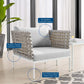 Modway Harmony 3-Piece Sunbrella® Basket Weave Outdoor Patio Aluminum Seating Set FredCo
