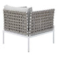 Modway Harmony 3-Piece Sunbrella® Basket Weave Outdoor Patio Aluminum Seating Set FredCo