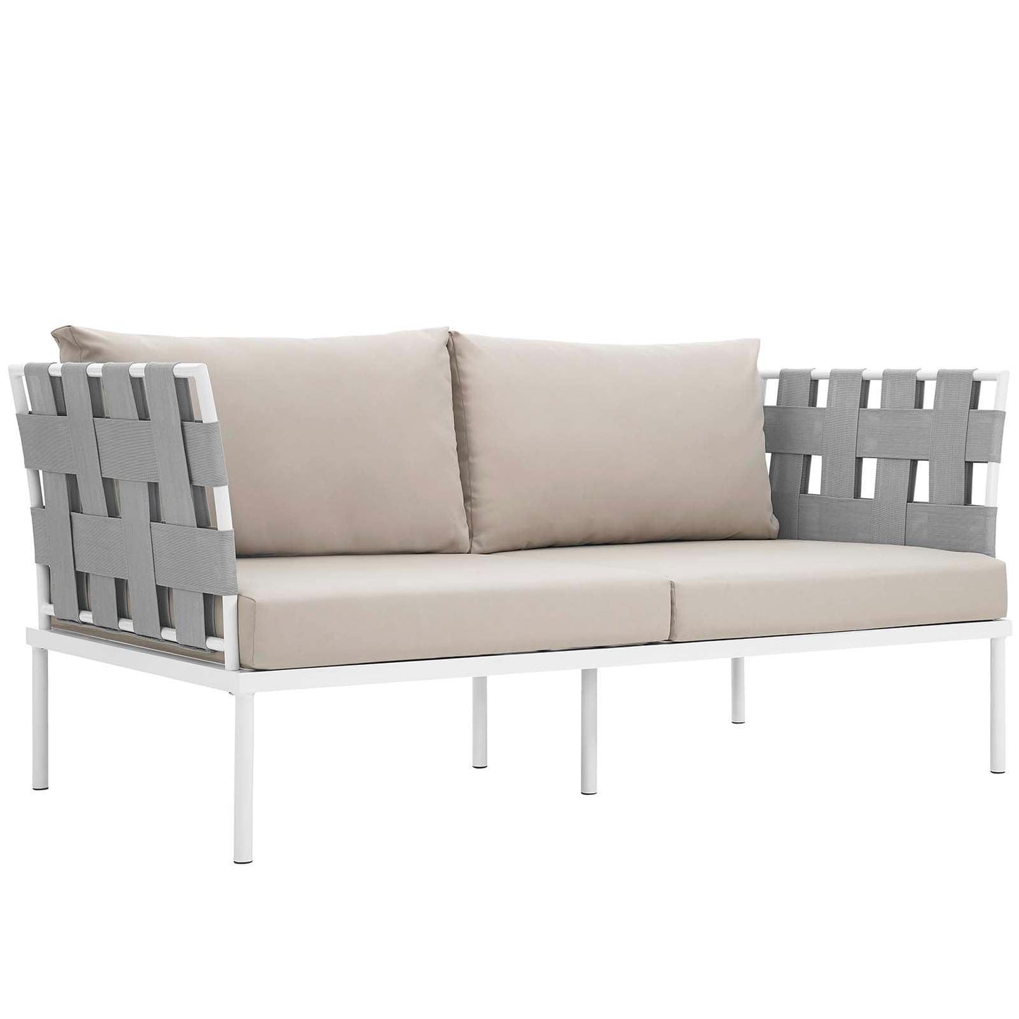 Modway Harmony 5 Piece Outdoor Patio Aluminum Sectional Sofa Set, EEI-2621 FredCo