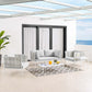 Modway Harmony 5-Piece Sunbrella® Basket Weave Outdoor Patio Aluminum Seating Set FredCo