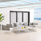 Modway Harmony 5-Piece Sunbrella® Basket Weave Outdoor Patio Aluminum Seating Set FredCo