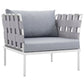 Modway Harmony 6 Piece Outdoor Patio Aluminum Sectional Sofa Set, EEI-2626 FredCo