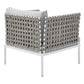 Modway Harmony 6-Piece Sunbrella® Basket Weave Outdoor Patio Aluminum Seating Set FredCo