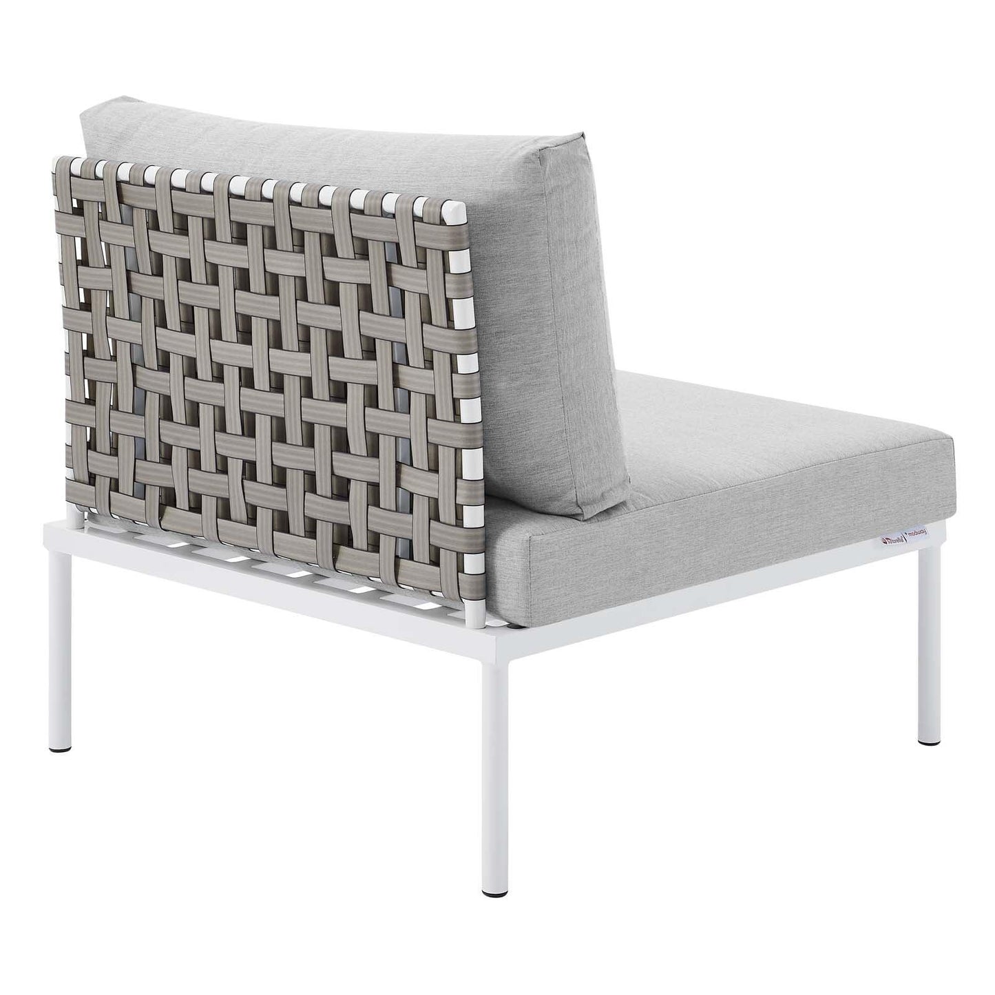 Modway Harmony 6-Piece Sunbrella® Basket Weave Outdoor Patio Aluminum Seating Set FredCo
